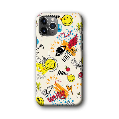 Smiley World Abstract Drawing iPhone 11 Pro Case-Oxvistore