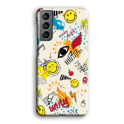 Smiley World Abstract Drawing Samsung Galaxy S21 Plus Case-Oxvistore