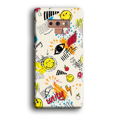 Smiley World Abstract Drawing Samsung Galaxy Note 9 Case-Oxvistore