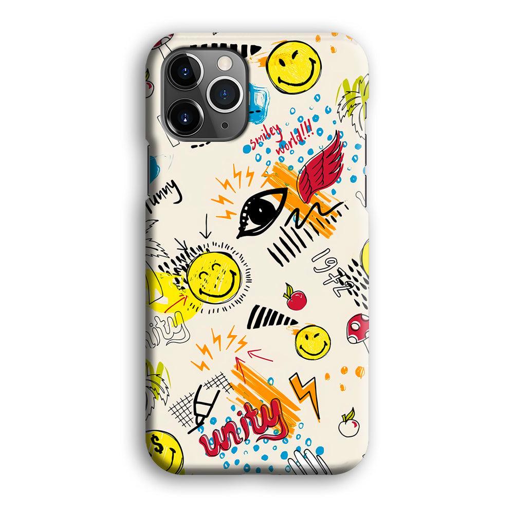 Smiley World Abstract Drawing iPhone 12 Pro Max Case-Oxvistore