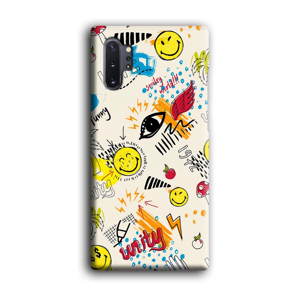 Smiley World Abstract Drawing Samsung Galaxy Note 10 Plus Case-Oxvistore