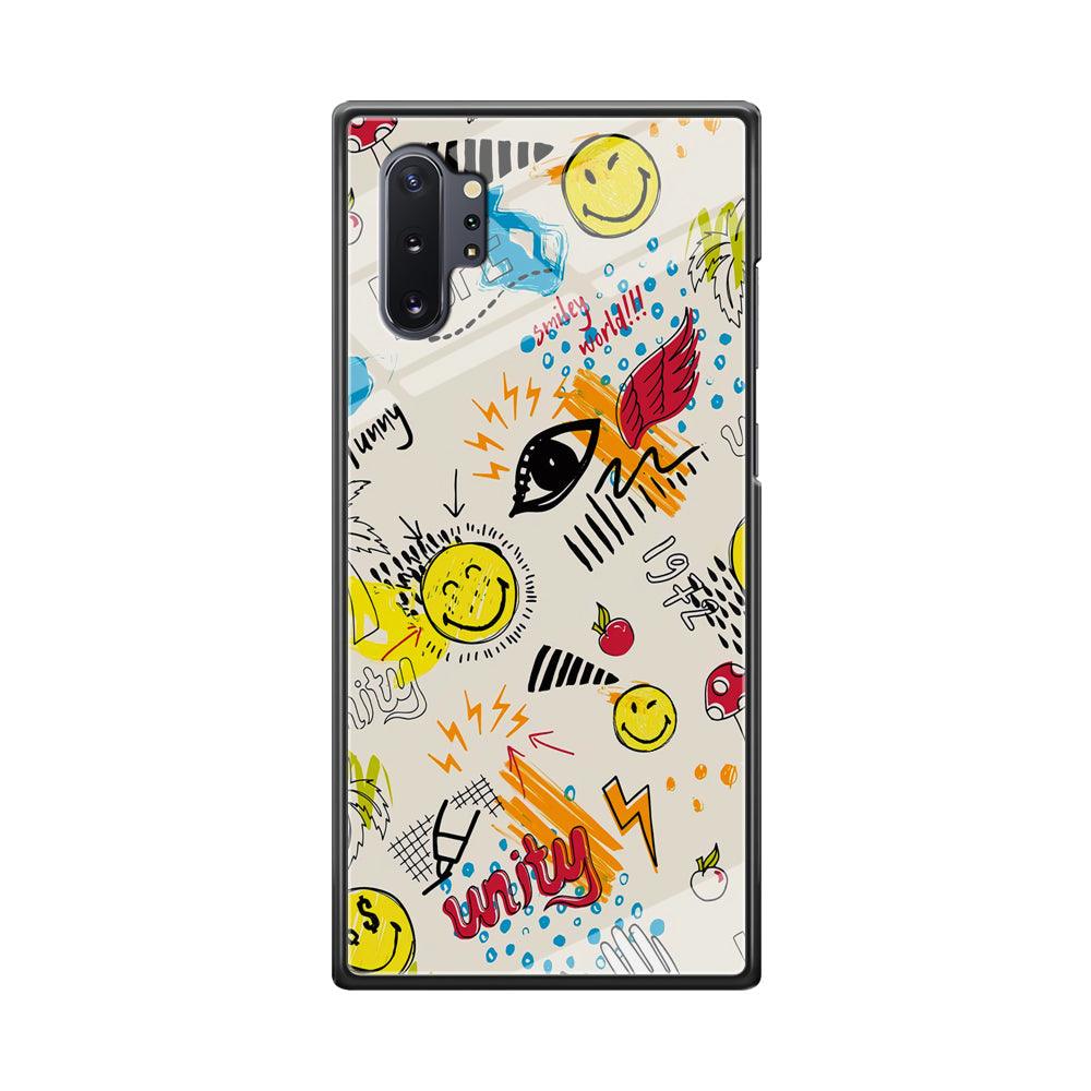 Smiley World Abstract Drawing Samsung Galaxy Note 10 Plus Case-Oxvistore