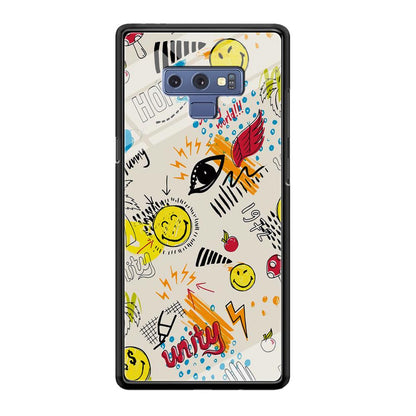 Smiley World Abstract Drawing Samsung Galaxy Note 9 Case-Oxvistore