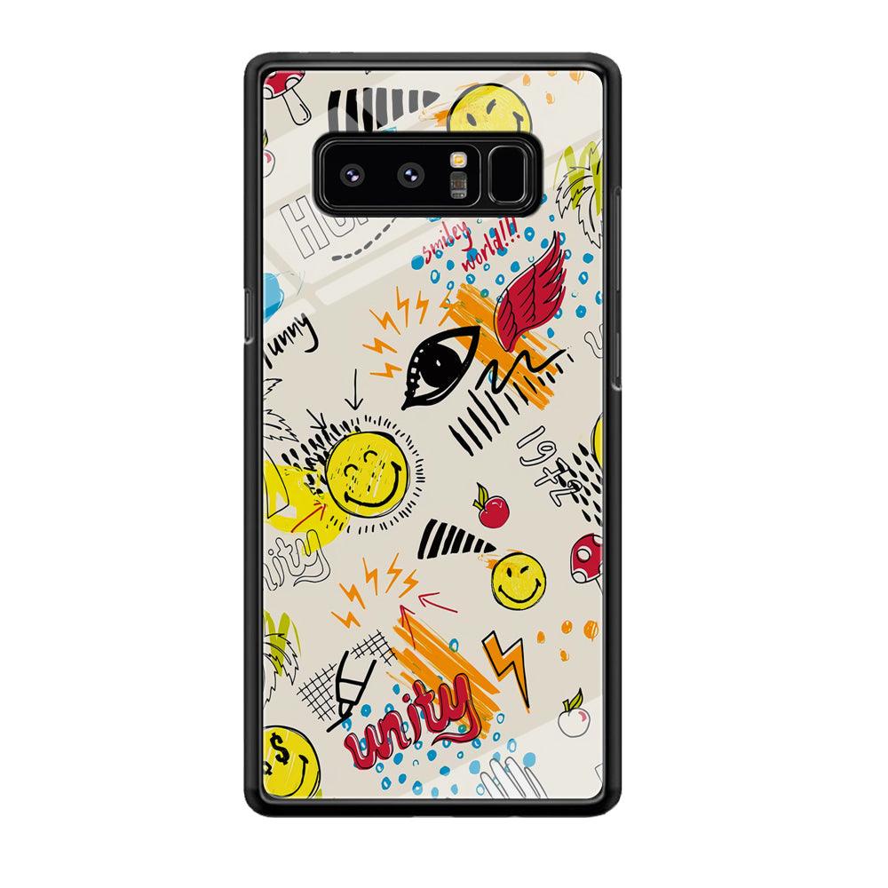 Smiley World Abstract Drawing Samsung Galaxy Note 8 Case-Oxvistore