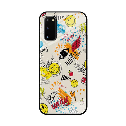 Smiley World Abstract Drawing Samsung Galaxy S20 Case-Oxvistore