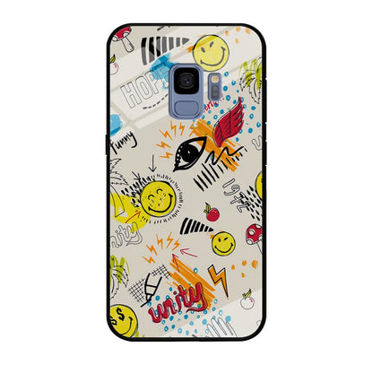 Smiley World Abstract Drawing Samsung Galaxy S9 Case-Oxvistore