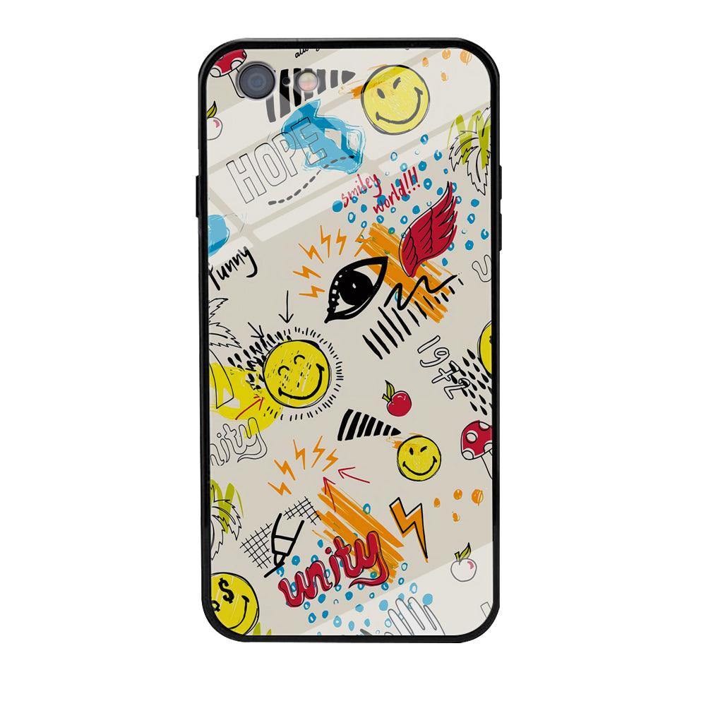 Smiley World Abstract Drawing iPhone 6 | 6s Case-Oxvistore