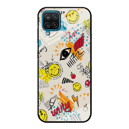 Smiley World Abstract Drawing Samsung Galaxy A12 Case-Oxvistore