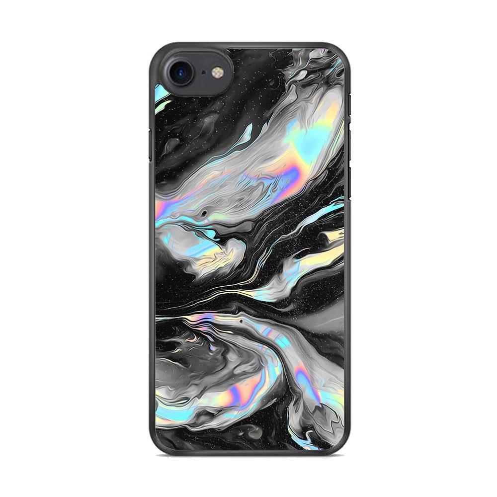 Smoke Iridescent iPhone 7 Case-Rubber Black (2D Case)-Oxvistore