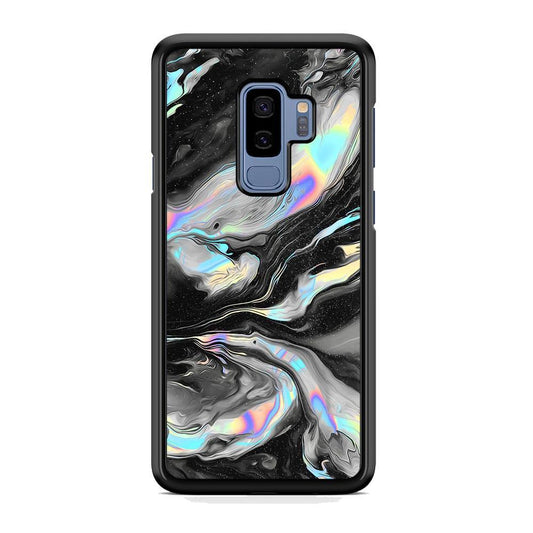 Smoke Iridescent Samsung Galaxy S9 Plus Case-Rubber Black (2D Case)-Oxvistore