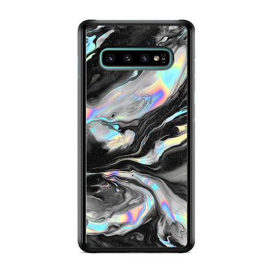 Smoke Iridescent Samsung Galaxy S10 Plus Case-Rubber Black (2D Case)-Oxvistore