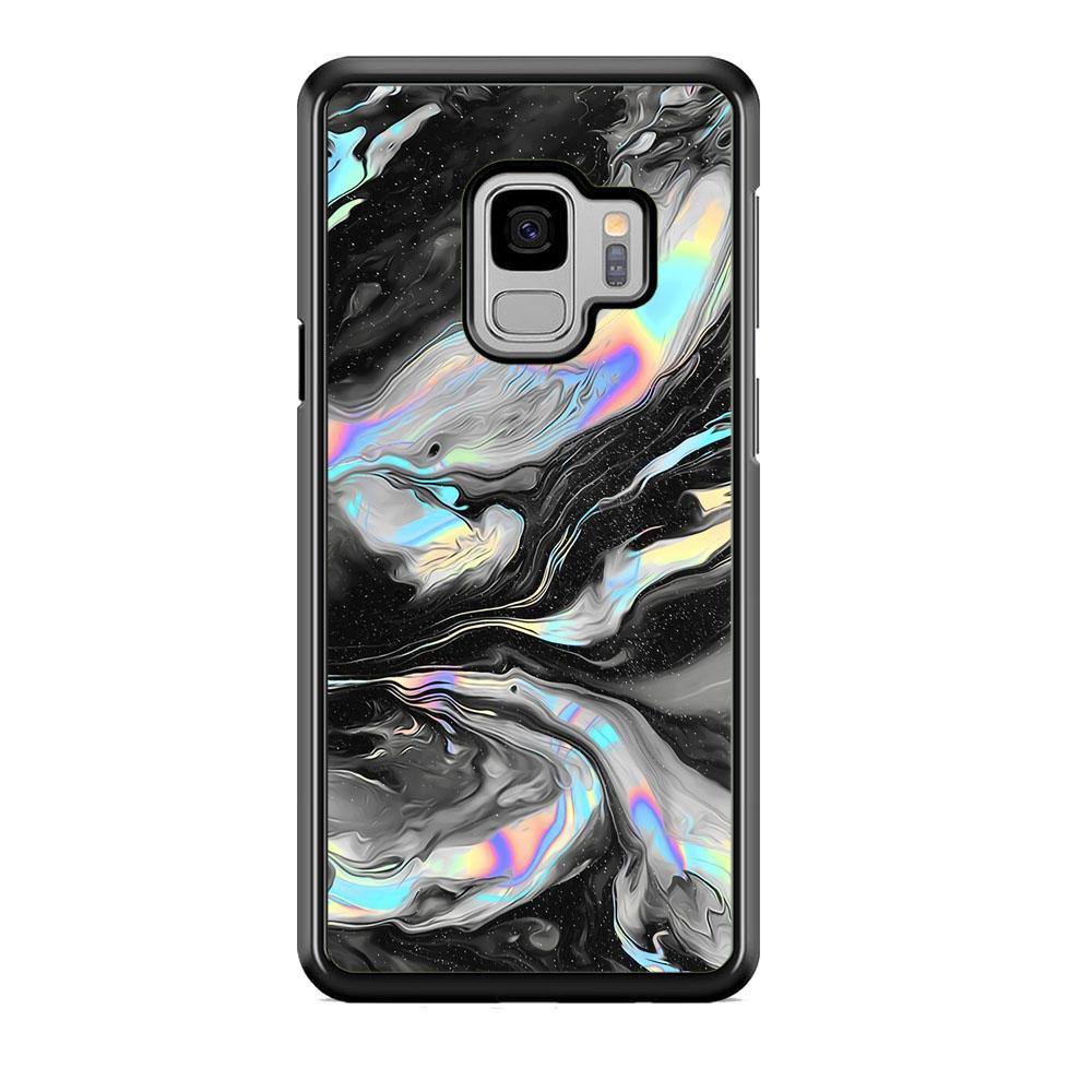 Smoke Iridescent Samsung Galaxy S9 Case-Rubber Black (2D Case)-Oxvistore