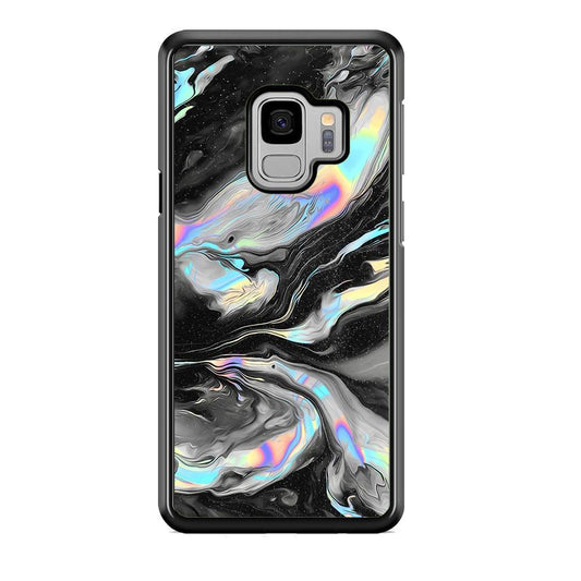 Smoke Iridescent Samsung Galaxy S9 Case-Rubber Black (2D Case)-Oxvistore