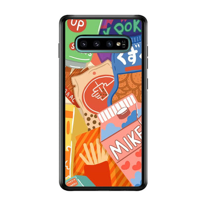 Snack Cartoon Weekly Groceries Samsung Galaxy S10 Case-Oxvistore