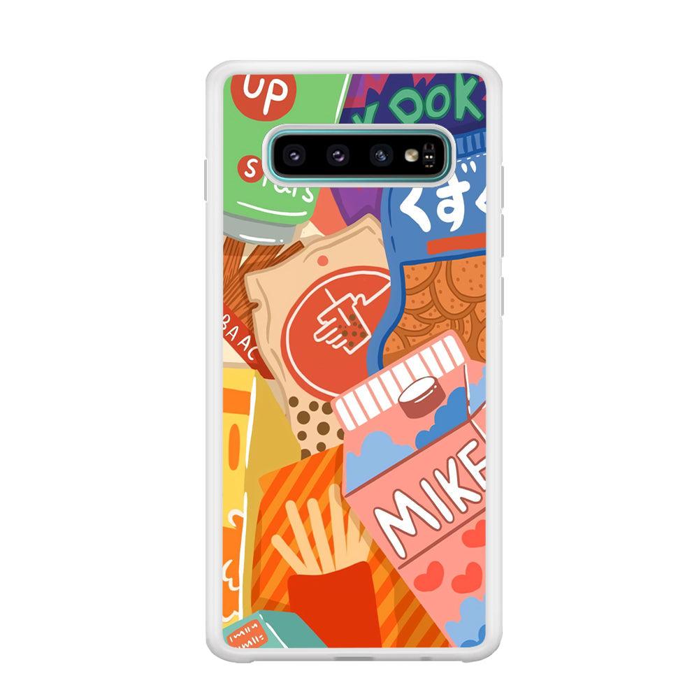 Snack Cartoon Weekly Groceries Samsung Galaxy S10 Case-Oxvistore