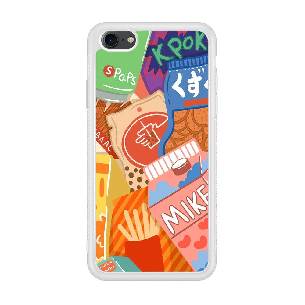 Snack Cartoon Weekly Groceries iPhone 8 Case-Oxvistore