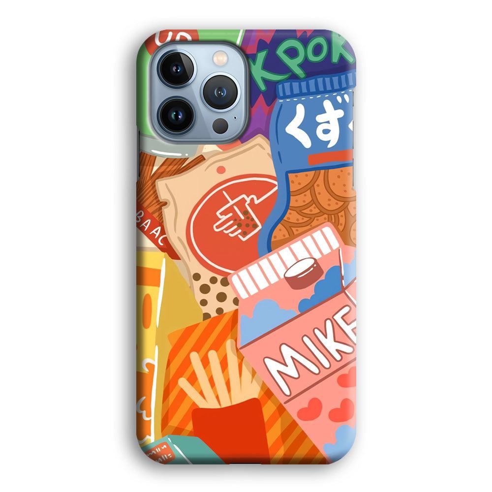 Snack Cartoon Weekly Groceries iPhone 15 Pro Case-Oxvistore