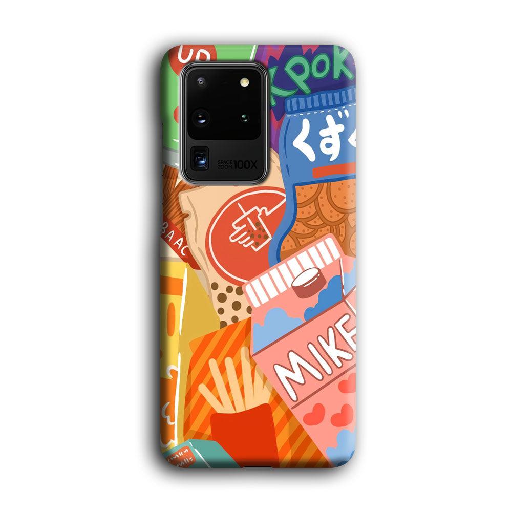 Snack Cartoon Weekly Groceries Samsung Galaxy S20 Ultra Case-Oxvistore