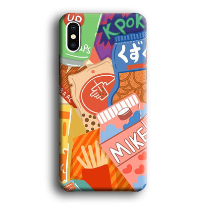 Snack Cartoon Weekly Groceries iPhone XS Case-Oxvistore