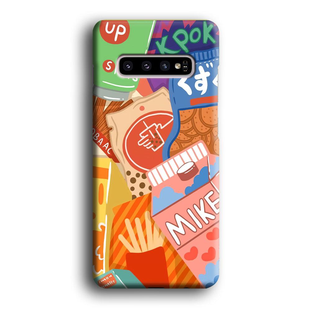 Snack Cartoon Weekly Groceries Samsung Galaxy S10 Case-Oxvistore