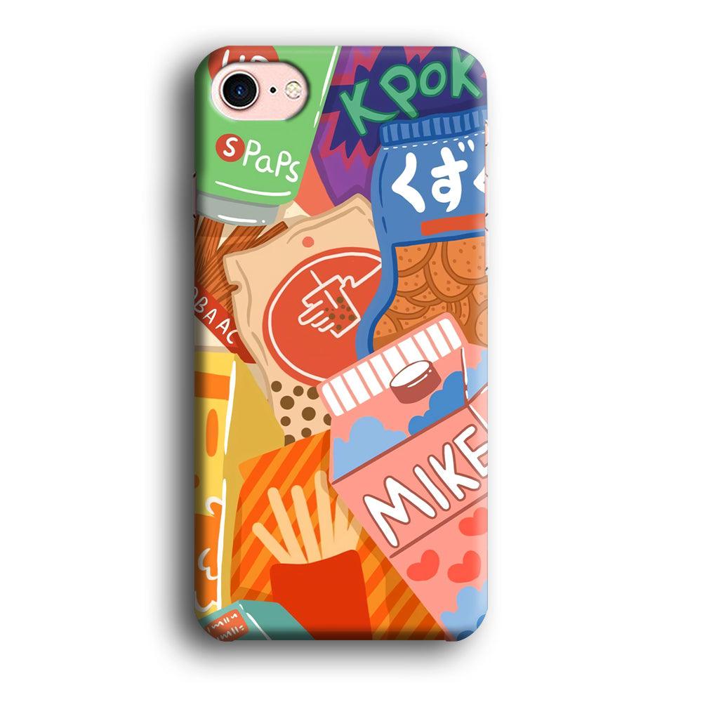 Snack Cartoon Weekly Groceries iPhone 8 Case-Oxvistore