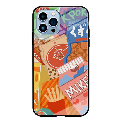 Snack Cartoon Weekly Groceries iPhone 15 Pro Case-Oxvistore