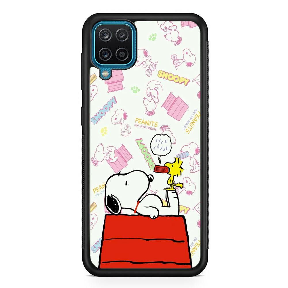 Snoopy Food Please Samsung Galaxy A12 Case-Oxvistore