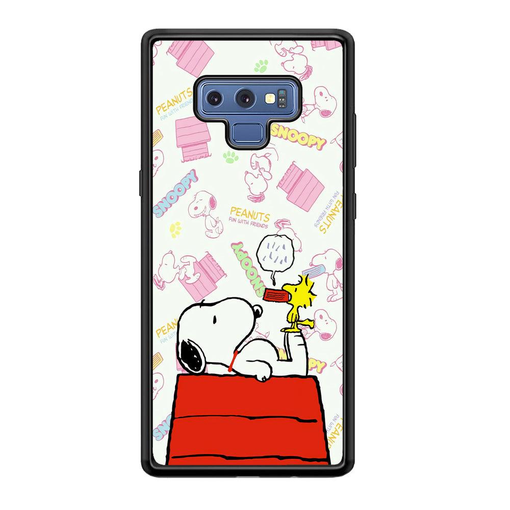 Snoopy Food Please Samsung Galaxy Note 9 Case-Oxvistore