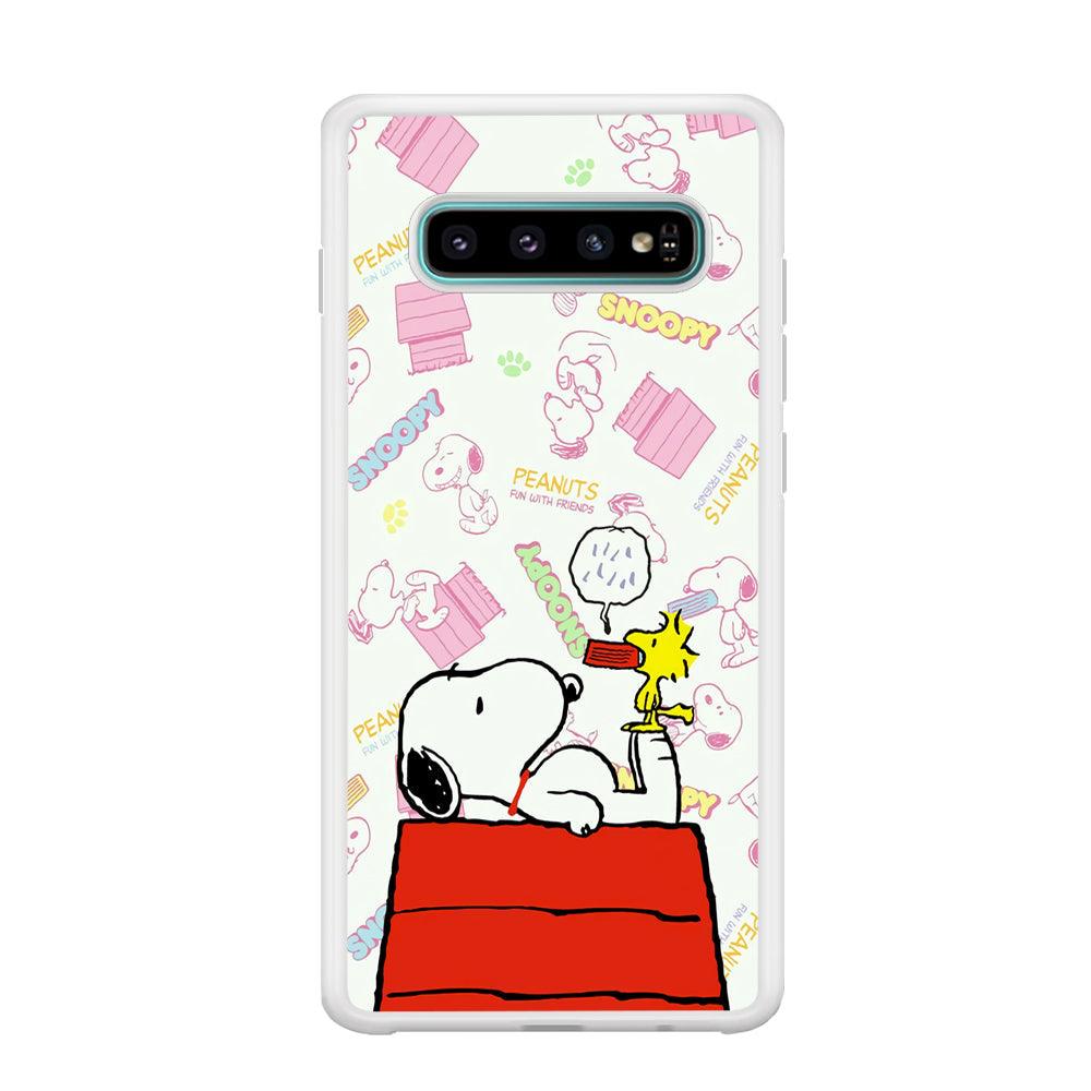 Snoopy Food Please Samsung Galaxy S10 Plus Case-Oxvistore