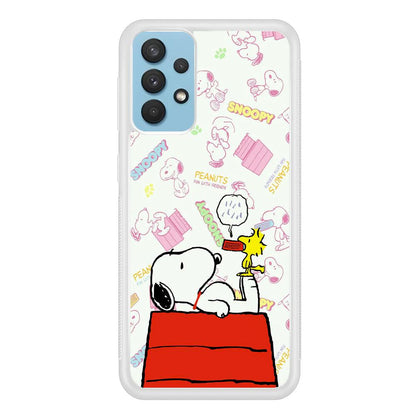 Snoopy Food Please Samsung Galaxy A32 Case-Oxvistore