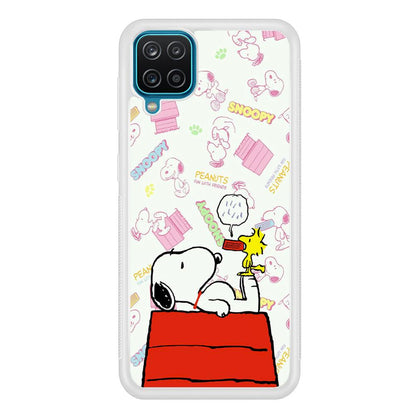 Snoopy Food Please Samsung Galaxy A12 Case-Oxvistore