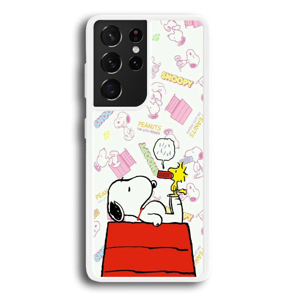 Snoopy Food Please Samsung Galaxy S21 Ultra Case-Oxvistore