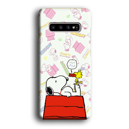 Snoopy Food Please Samsung Galaxy S10 Case-Oxvistore