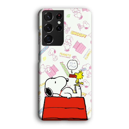 Snoopy Food Please Samsung Galaxy S21 Ultra Case-Oxvistore