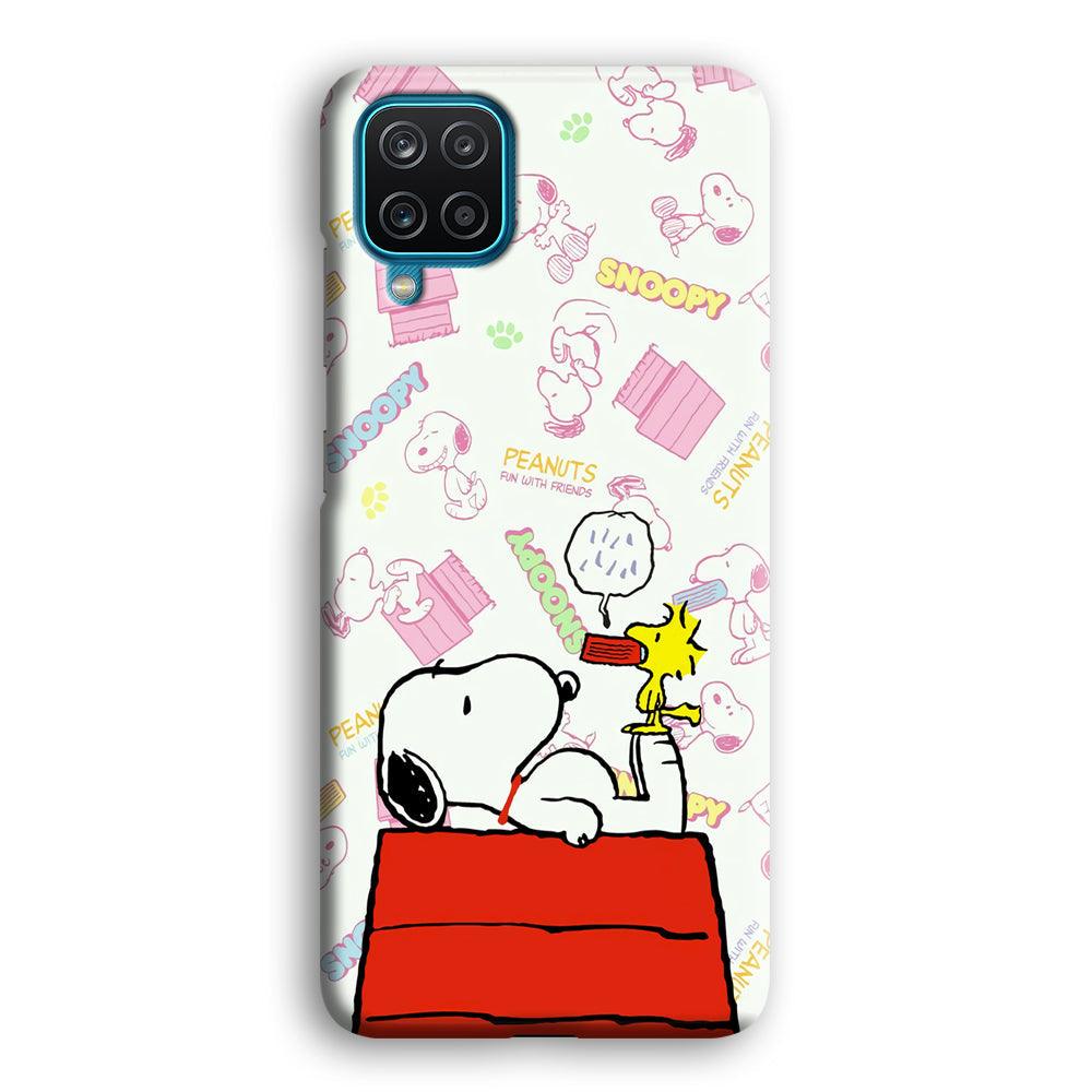 Snoopy Food Please Samsung Galaxy A12 Case-Oxvistore