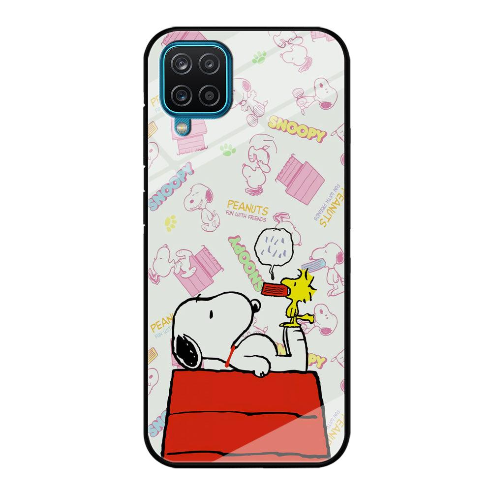 Snoopy Food Please Samsung Galaxy A12 Case-Oxvistore