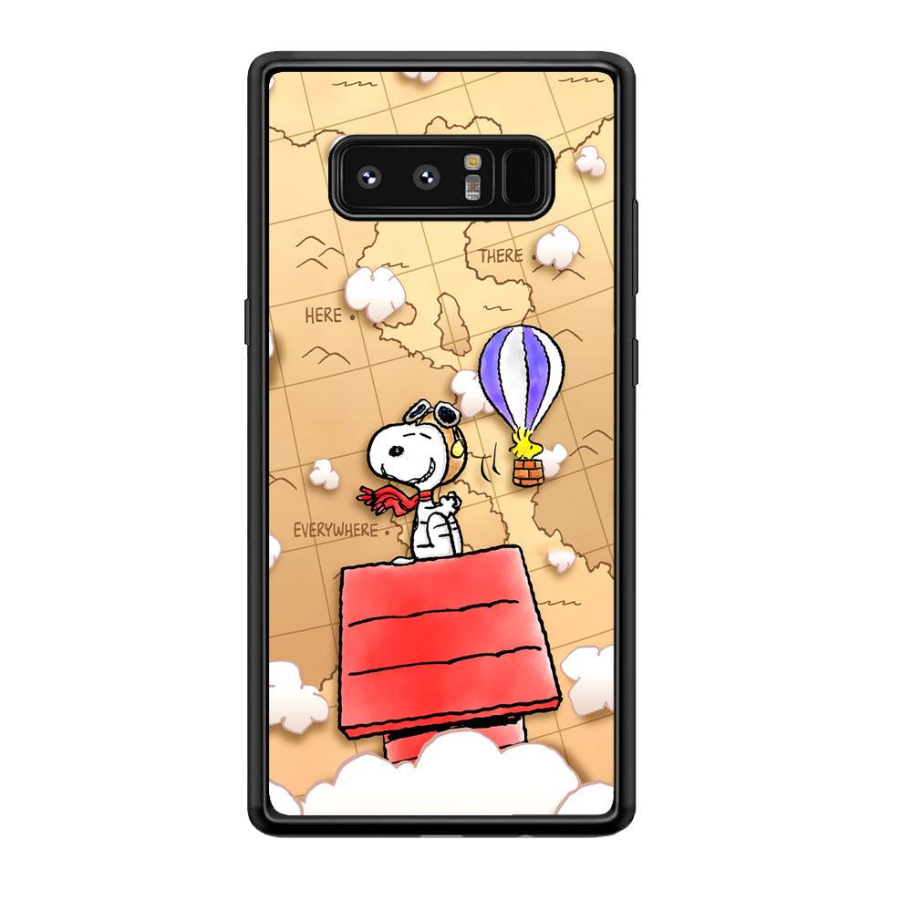 Snoopy Journey Around The World Samsung Galaxy Note 8 Case-Oxvistore