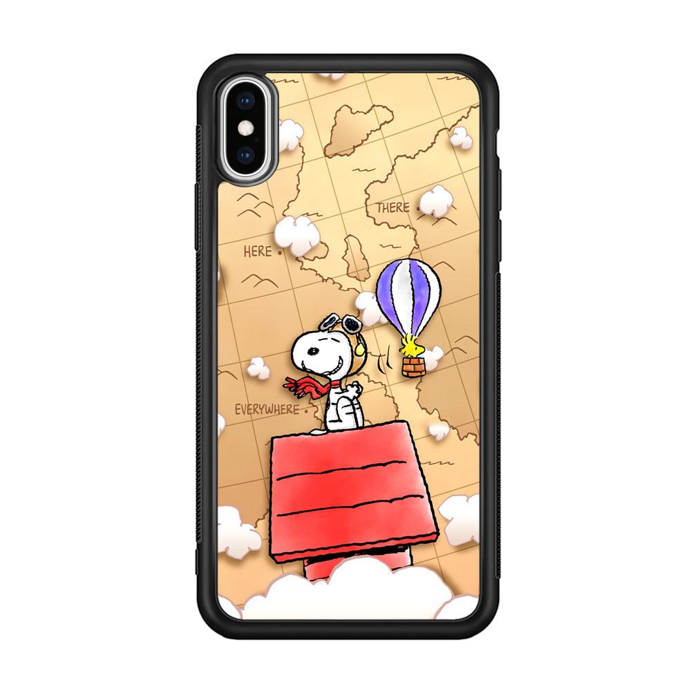 Snoopy Journey Around The World iPhone Xs Max Case-Oxvistore