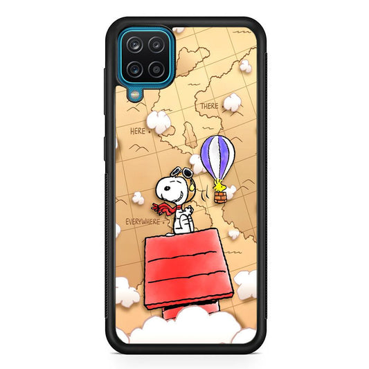 Snoopy Journey Around The World Samsung Galaxy A12 Case-Oxvistore