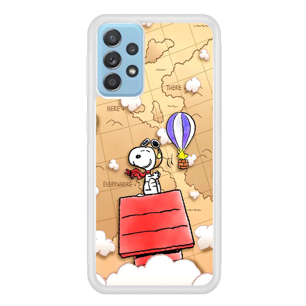 Snoopy Journey Around The World Samsung Galaxy A52 Case-Oxvistore