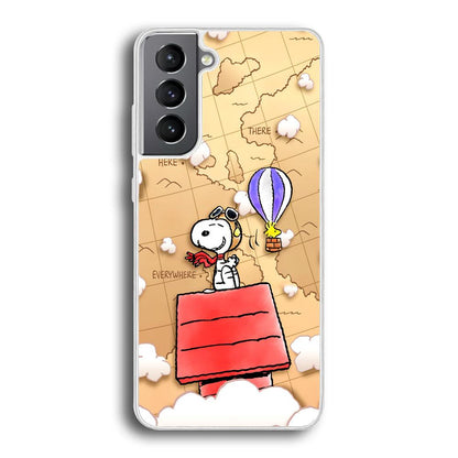 Snoopy Journey Around The World Samsung Galaxy S21 Case-Oxvistore