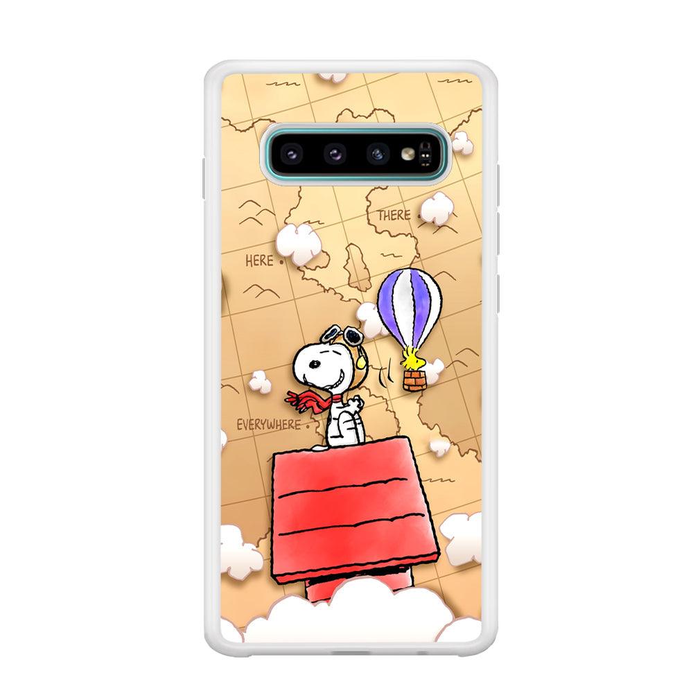 Snoopy Journey Around The World Samsung Galaxy S10 Case-Oxvistore