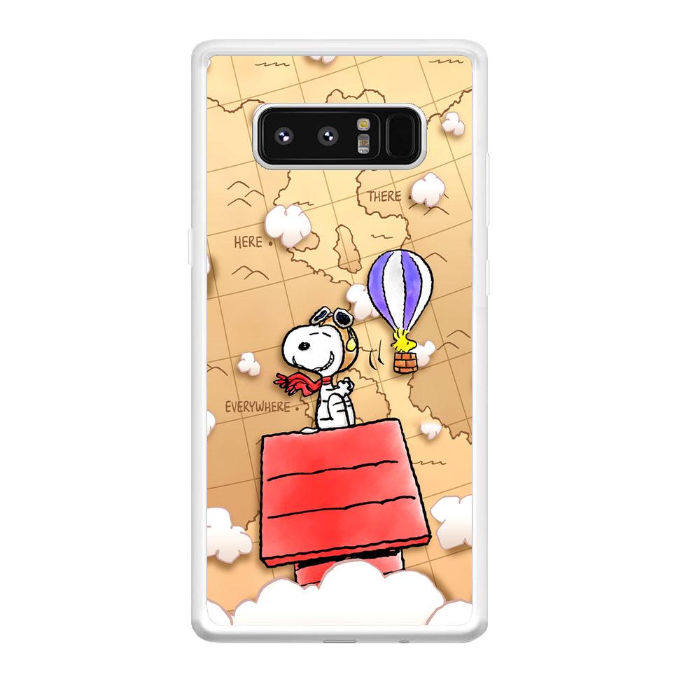 Snoopy Journey Around The World Samsung Galaxy Note 8 Case-Oxvistore