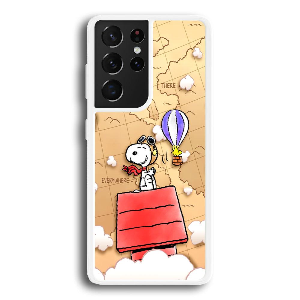 Snoopy Journey Around The World Samsung Galaxy S21 Ultra Case-Oxvistore