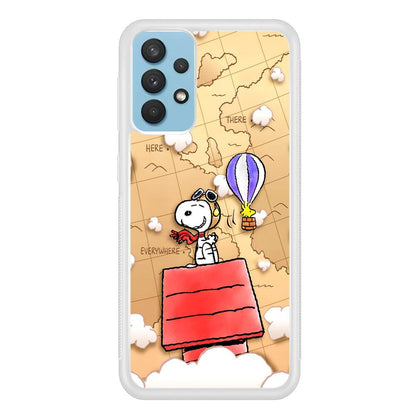 Snoopy Journey Around The World Samsung Galaxy A32 Case-Oxvistore