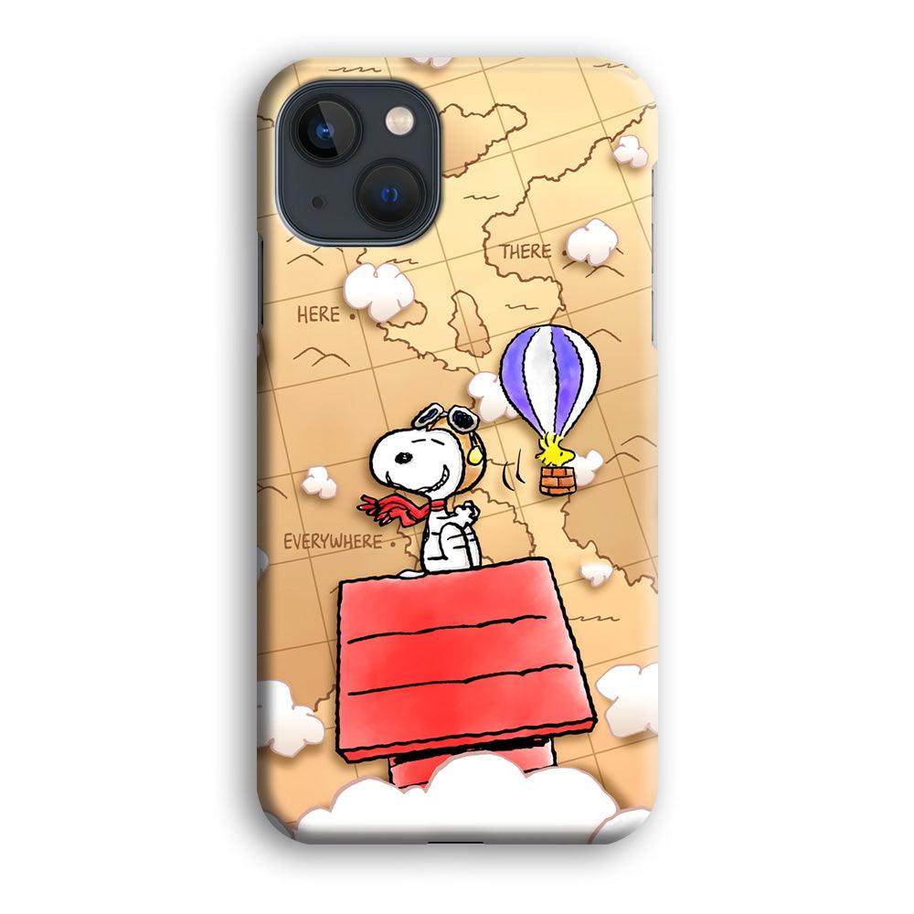 Snoopy Journey Around The World iPhone 14 Plus Case-Oxvistore