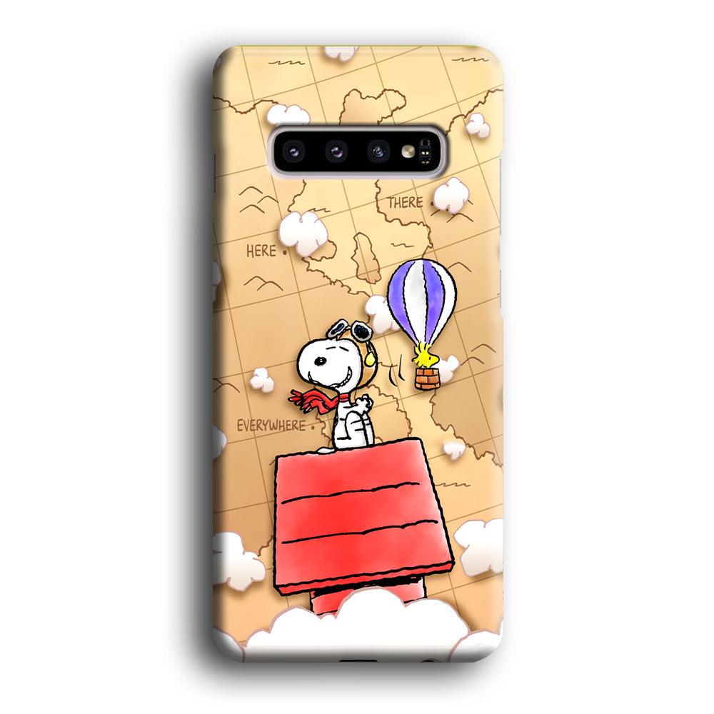 Snoopy Journey Around The World Samsung Galaxy S10 Case-Oxvistore