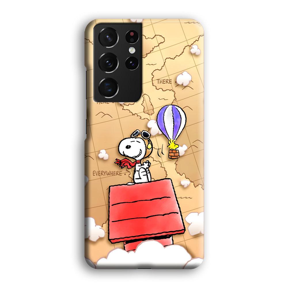 Snoopy Journey Around The World Samsung Galaxy S21 Ultra Case-Oxvistore