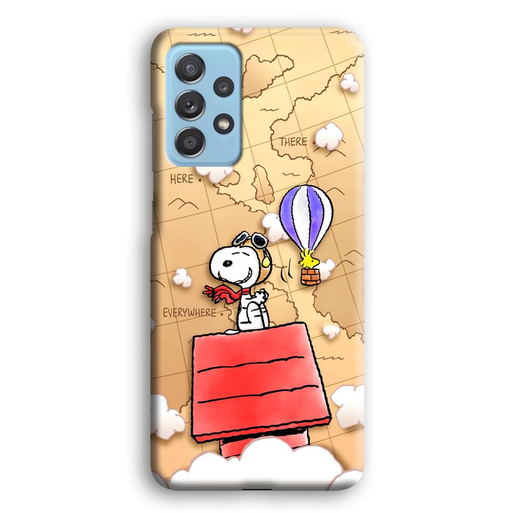 Snoopy Journey Around The World Samsung Galaxy A52 Case-Oxvistore