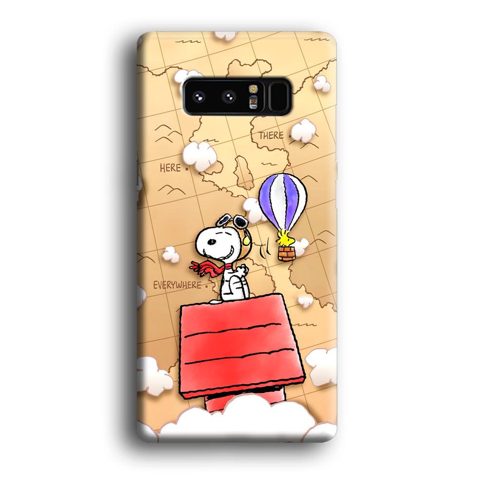 Snoopy Journey Around The World Samsung Galaxy Note 8 Case-Oxvistore